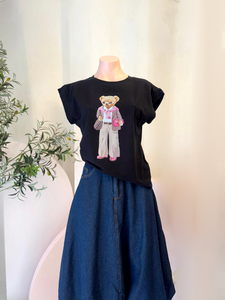 Tshirt Negro Osito