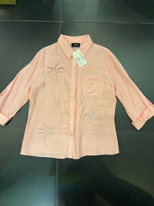 Camisa Rosa Palmeras