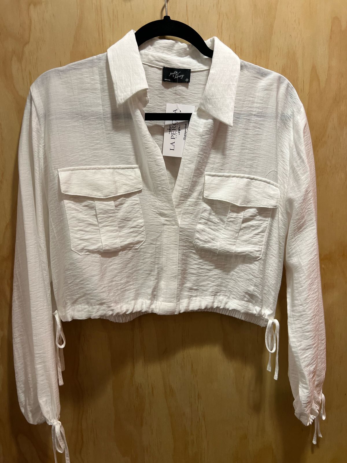 Camisa Blanca Corta Jareta