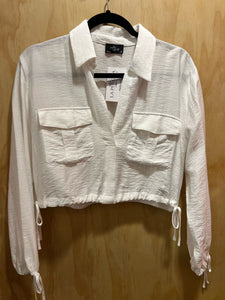 Camisa Blanca Corta Jareta